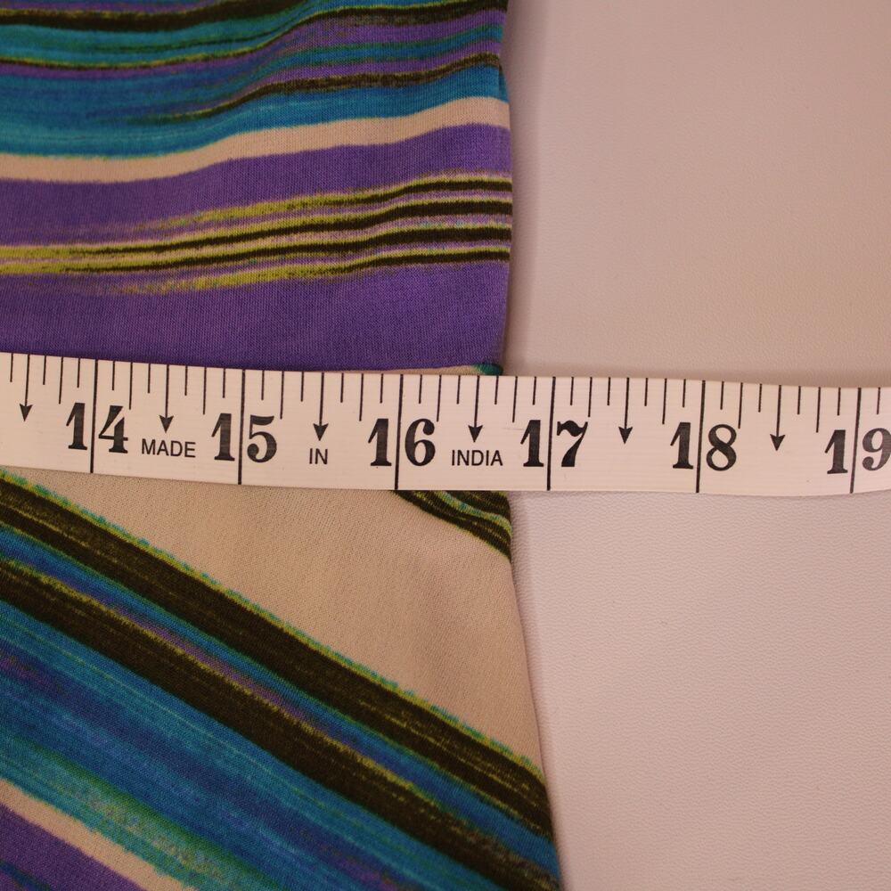Women's Sleeveless Swing Dress Purple & Teal sz 14 Petite - Picture 5 of 6